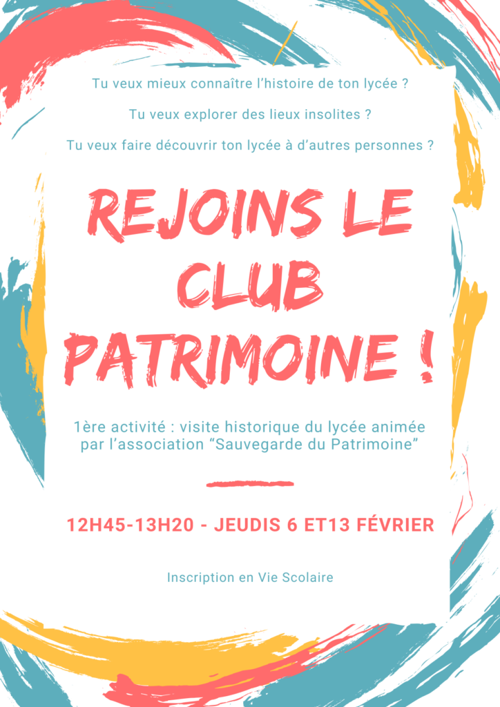 Rejoins le Club Patrimoine - Sessions Février 2025